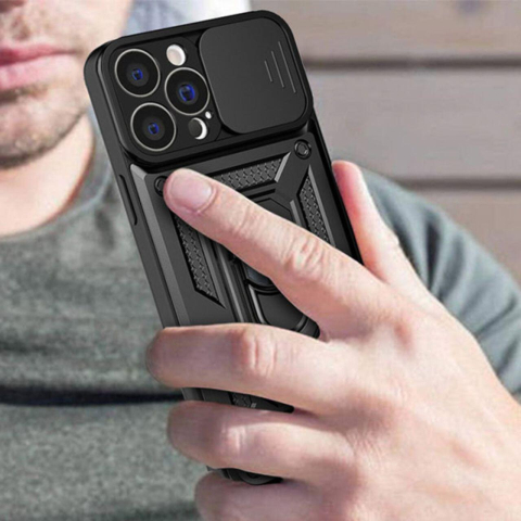 Lemontti Husa Hybrid Armor CamShield iPhone 14 Pro Negru [2]