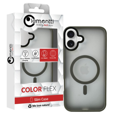 Lemontti Husa Hybrid MagSafe iPhone 16 Plus Gri [1]