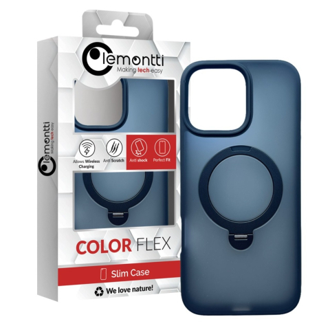 Lemontti Husa Hybrid MagSafe iPhone 16 Pro Max Albastru, cu suport rotativ [2]