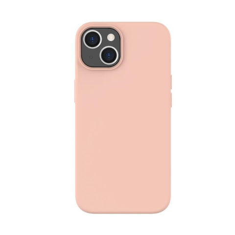 Lemontti Husa Liquid Silicon MagCharge iPhone 14 Coral (protectie 360°, material fin, captusit cu microfibra) [2]