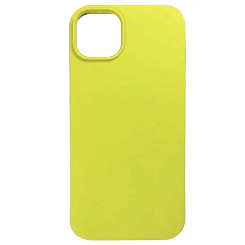 Laptop, Tablete & Telefoane - Lemontti Husa Liquid Silicon MagCharge iPhone 14 Galben (protectie 360°, material fin, captusit cu microfibra)