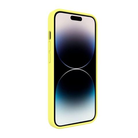 Lemontti Husa Liquid Silicon MagCharge iPhone 14 Pro Galben (protectie 360°, material fin, captusit cu microfibra) [1]