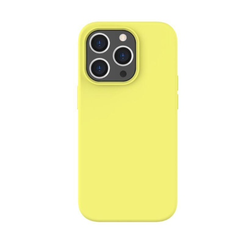 Lemontti Husa Liquid Silicon MagCharge iPhone 14 Pro Galben (protectie 360°, material fin, captusit cu microfibra) [2]
