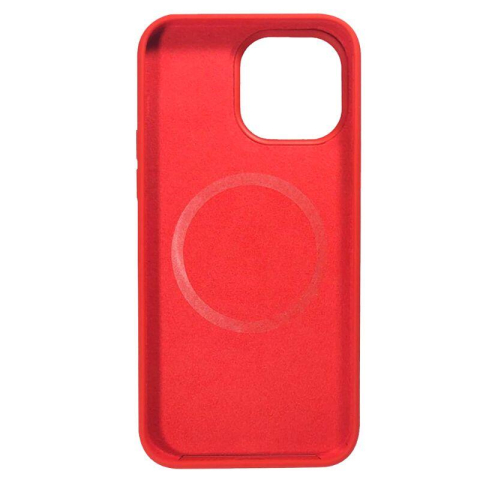 Lemontti Husa Liquid Silicon MagCharge iPhone 14 Pro Max Rosu (protectie 360°, material fin, captusit cu microfibra) [1]