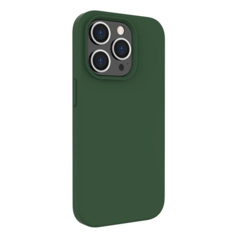 Laptop, Tablete & Telefoane - Lemontti Husa Liquid Silicon MagCharge iPhone 14 Pro Max Verde (protectie 360°, material fin, captusit cu microfibra)