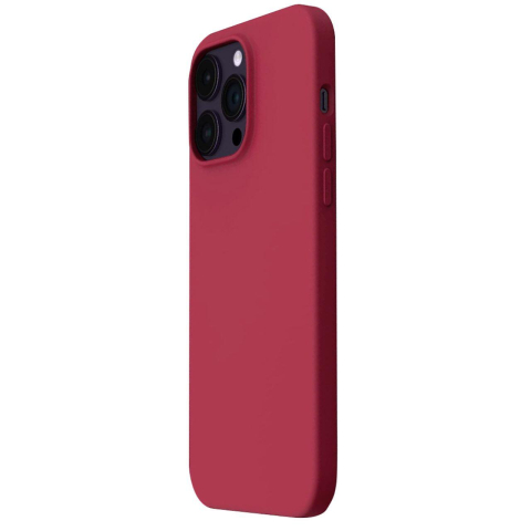 Laptop, Tablete & Telefoane - Lemontti Husa Liquid Silicon MagCharge iPhone 14 Roze (protectie 360°, material fin, captusit cu microfibra)