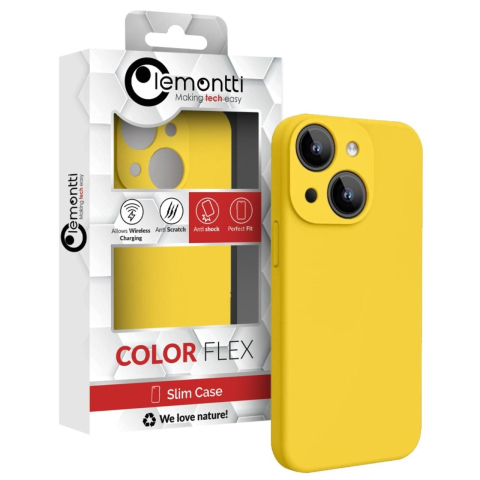 Lemontti Husa Liquid Silicon MagCharge iPhone 15 Galben (protectie 360°, material fin, captusit cu microfibra) [5]