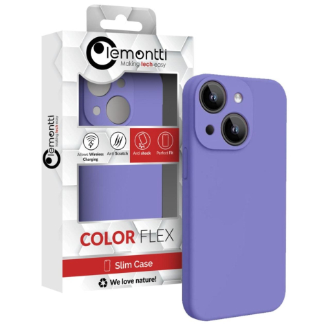 Lemontti Husa Liquid Silicon MagCharge iPhone 15 Lila (protectie 360°, material fin, captusit cu microfibra) [5]