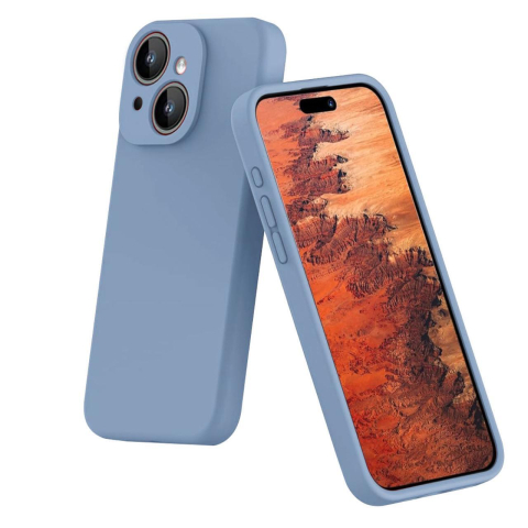 Lemontti Husa Liquid Silicon MagCharge iPhone 15 Plus Albastru (protectie 360°, material fin, captusit cu microfibra) [2]