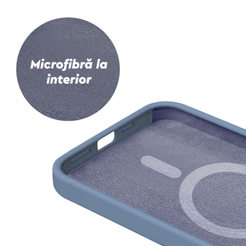 Lemontti Husa Liquid Silicon MagCharge iPhone 15 Plus Albastru (protectie 360°, material fin, captusit cu microfibra) [4]