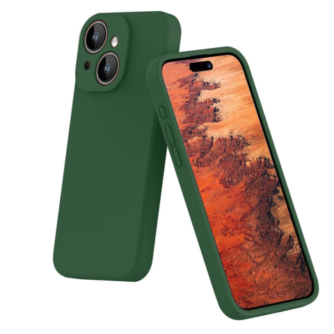 Lemontti Husa Liquid Silicon MagCharge iPhone 15 Plus Verde (protectie 360°, material fin, captusit cu microfibra) [1]