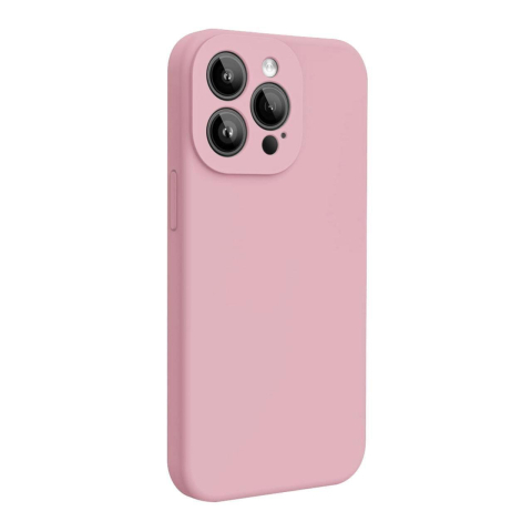 Laptop, Tablete & Telefoane - Lemontti Husa Liquid Silicon MagCharge iPhone 15 Pro Crem (protectie 360°, material fin, captusit cu microfibra)