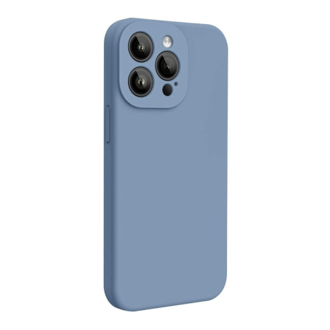 Laptop, Tablete & Telefoane - Lemontti Husa Liquid Silicon MagCharge iPhone 15 Pro Gri (protectie 360°, material fin, captusit cu microfibra)