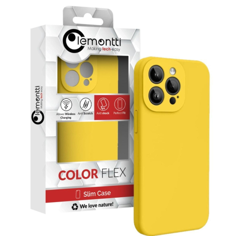 Lemontti Husa Liquid Silicon MagCharge iPhone 15 Pro Max Galben (protectie 360°, material fin, captusit cu microfibra) [4]
