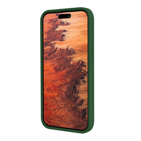 Lemontti Husa Liquid Silicon MagCharge iPhone 15 Pro Max Verde (protectie 360°, material fin, captusit cu microfibra) [1]