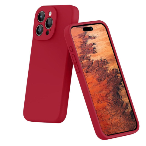Lemontti Husa Liquid Silicon MagCharge iPhone 15 Pro Max Visiniu (protectie 360°, material fin, captusit cu microfibra) [1]