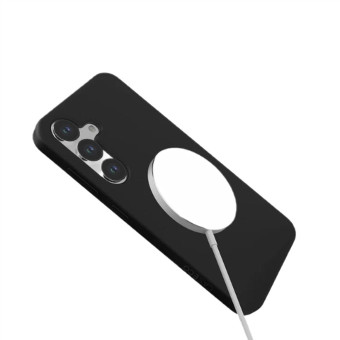 Huse Telefoane - Lemontti Husa Liquid Silicon MagCharge Samsung Galaxy S25 Negru