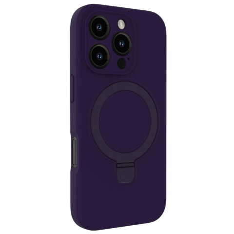 Lemontti Husa Liquid Silicon MagSafe iPhone 16 Pro, cu suport, Mov [1]