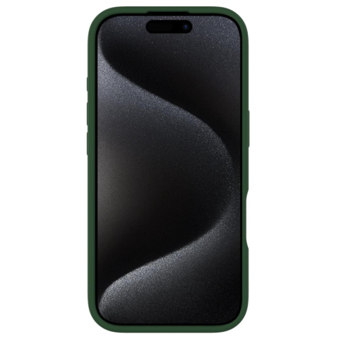 Laptop, Tablete & Telefoane - Lemontti Husa Liquid Silicon MagSafe iPhone 16 Pro Max, cu suport, Verde