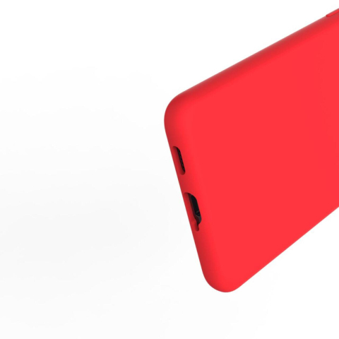 Huse Telefoane - Lemontti Husa Liquid Silicon Samsung Galaxy S21 Ultra Red (protectie 360°, material fin, captusit cu microfibra)