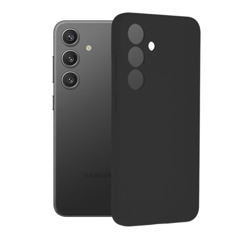 Huse Telefoane - Lemontti Husa Liquid Silicon Samsung Galaxy S24 Negru