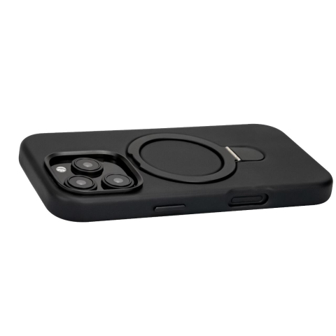 Lemontti Husa Piele MagSafe cu inel stand iPhone 16 Pro Negru [2]