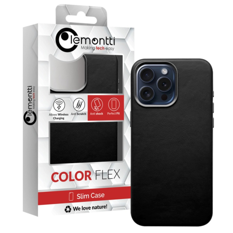 Lemontti Husa Piele MagSafe iPhone 15 Pro Max Negru [2]
