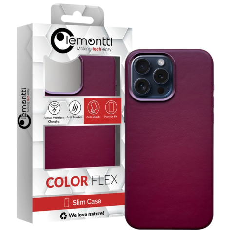 Lemontti Husa Piele MagSafe iPhone 15 Pro Max Visiniu [2]