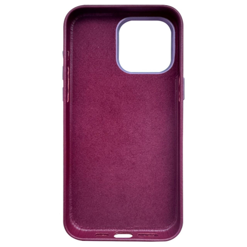 Lemontti Husa Piele MagSafe iPhone 15 Pro Visiniu [1]