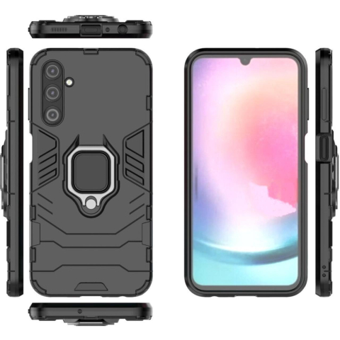 Laptop, Tablete & Telefoane - Lemontti Husa Ring Armor Samsung Galaxy A25 / A24 Negru