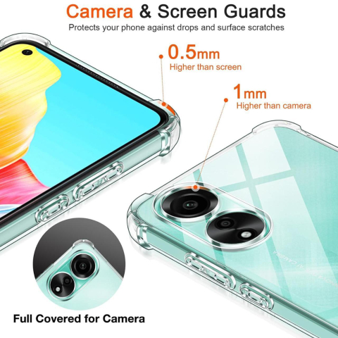 Lemontti Husa Shockproof Silicon Oppo A38 / A18 Transparent [2]