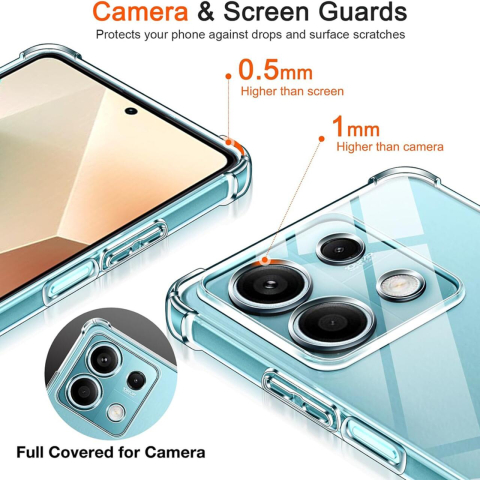 Laptop, Tablete & Telefoane - Lemontti Husa Shockproof Silicon Xiaomi Redmi Note 13 5G Transparent