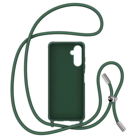 Lemontti Husa Silicon cu Snur Samsung Galaxy A24 5G Verde (protectie 360°, material fin, captusit cu microfibra) [1]