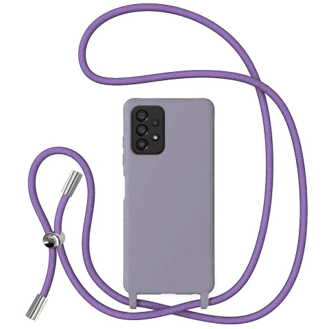 Lemontti Husa Silicon cu Snur Samsung Galaxy A33 5G Mov (protectie 360°, material fin, captusit cu microfibra) [1]