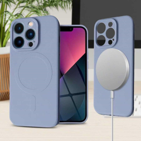 Lemontti Husa Silicon iPhone 15 Pro MagSafe Gri [2]
