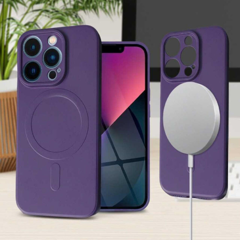 Lemontti Husa Silicon iPhone 15 Pro Max MagSafe Mov [1]