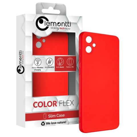 Lemontti Husa Silicon Soft Slim Samsung Galaxy A05 Rosu (material mat si fin, captusit cu microfibra) [7]