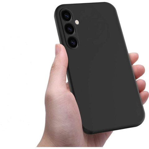 Lemontti Husa Silicon Soft Slim Samsung Galaxy A05s Negru (material mat si fin, captusit cu microfibra) [5]