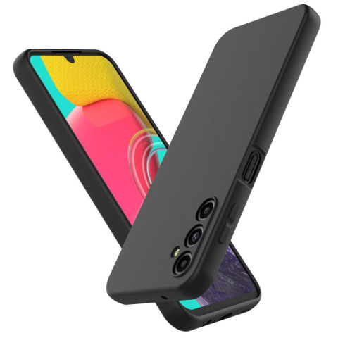 Lemontti Husa Silicon Soft Slim Samsung Galaxy A14 5G, material mat si fin, captusit cu microfibra, Negru [1]