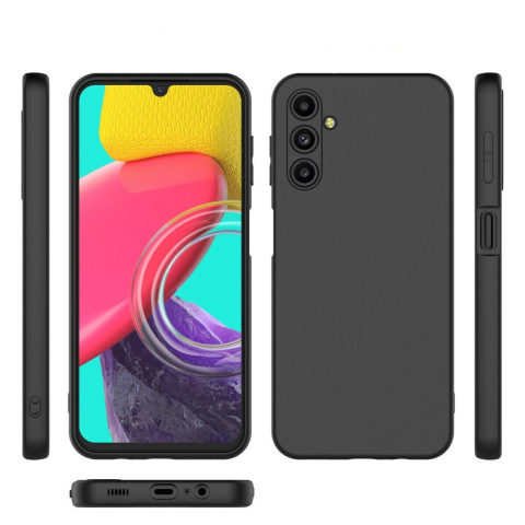 Lemontti Husa Silicon Soft Slim Samsung Galaxy A14 5G, material mat si fin, captusit cu microfibra, Negru [3]