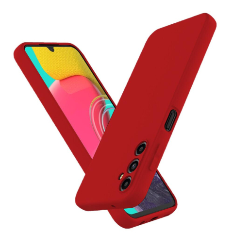 Laptop, Tablete & Telefoane - Lemontti Husa Silicon Soft Slim Samsung Galaxy A14 5G Rosu (material mat si fin, captusit cu microfibra)