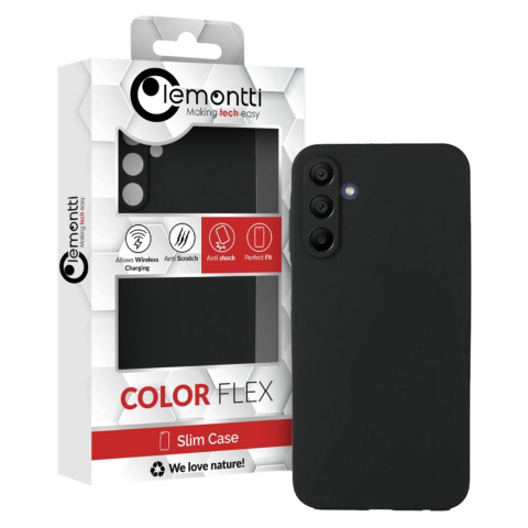 Lemontti Husa Silicon Soft Slim Samsung Galaxy A15 Negru (material mat si fin, captusit cu microfibra) [3]