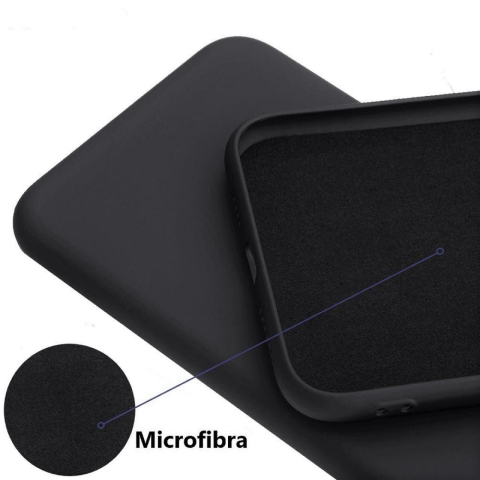 Lemontti Husa Silicon Soft Slim Samsung Galaxy A15 Negru (material mat si fin, captusit cu microfibra) [1]