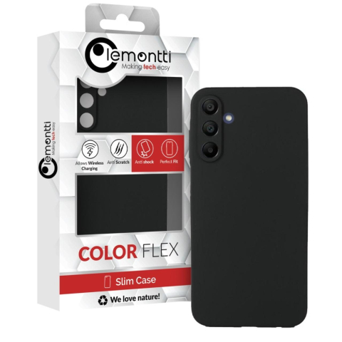 Lemontti Husa Silicon Soft Slim Samsung Galaxy A25 5G Negru (material mat si fin, captusit cu microfibra) [4]