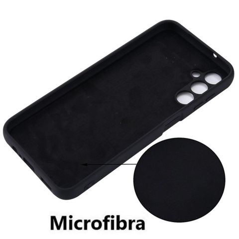 Lemontti Husa Silicon Soft Slim Samsung Galaxy A25 5G Negru (material mat si fin, captusit cu microfibra) [1]
