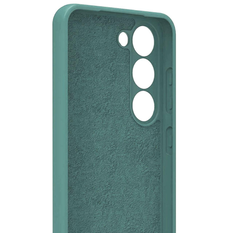 Laptop, Tablete & Telefoane - Lemontti Husa Silicon Soft Slim Samsung Galaxy S23 Plus, material mat si fin, captusit cu microfibra, Verde