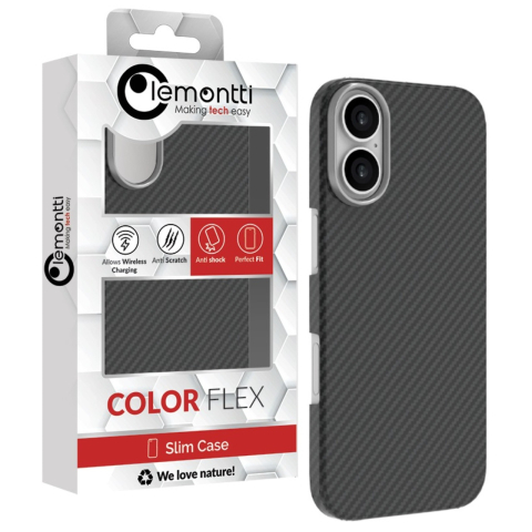 Lemontti Husa Slim Aramid/Kevlar Magsafe 1500D iPhone 17 Negru [2]