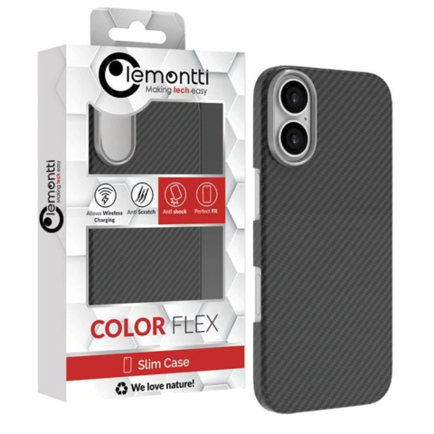 Lemontti Husa Slim Aramid/Kevlar Magsafe 600D iPhone 17 Negru [2]
