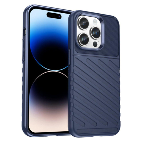 Laptop, Tablete & Telefoane - Lemontti Husa Thunder iPhone 14 Pro Albastru