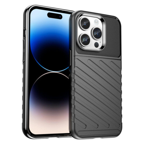 Laptop, Tablete & Telefoane - Lemontti Husa Thunder iPhone 14 Pro Negru